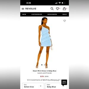 Lovers + Friends blue mini dress NWT